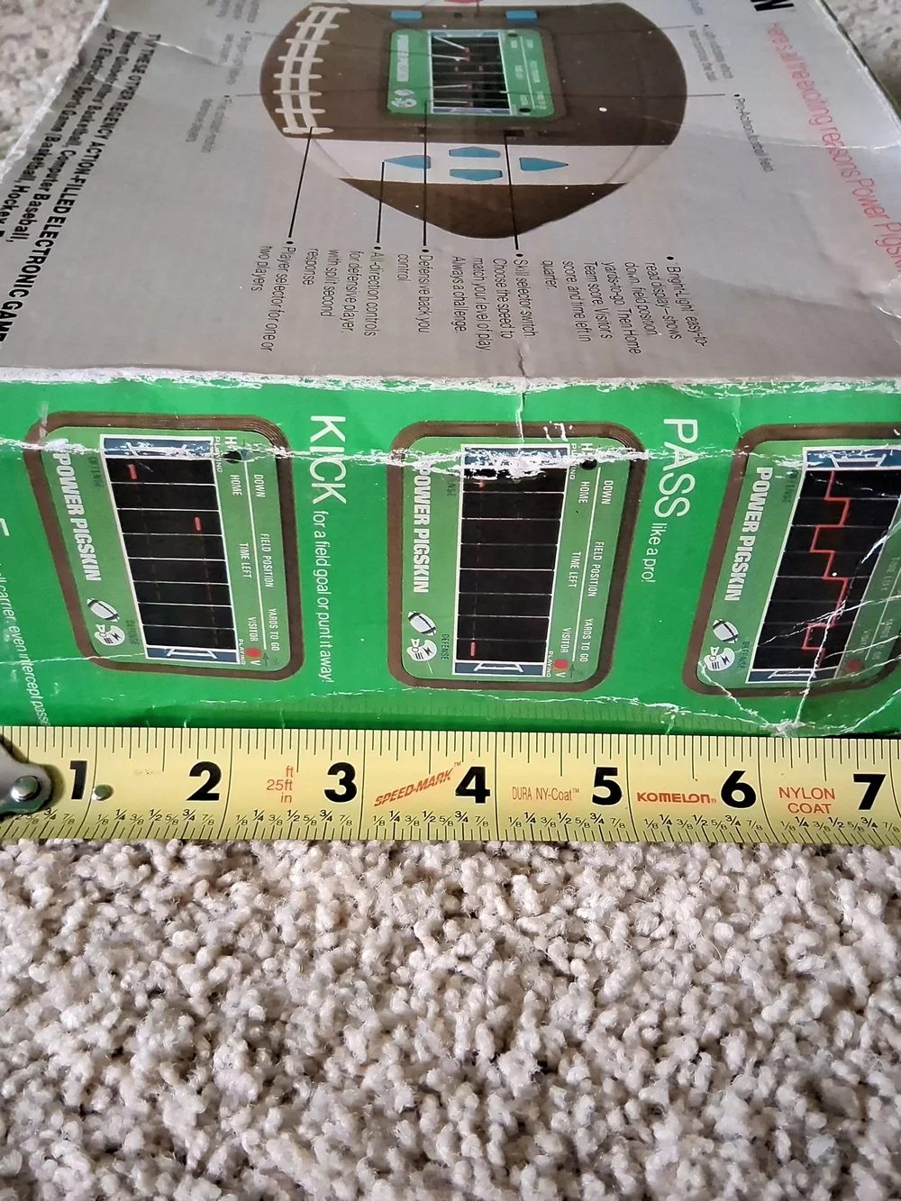 POWER PIGSKIN FOOTBALL 80's Handheld Electronic Tabletop Video Game. Working!